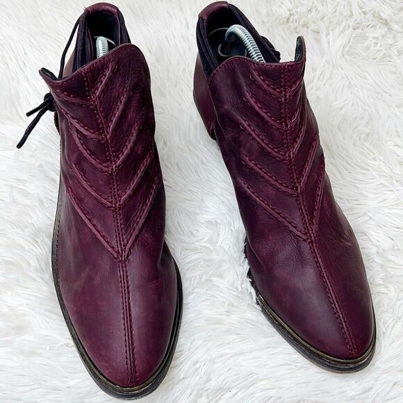 Free People Southern Cross Ankle Booties in Cordovan Burgundy Nwt Size 38/7.5US - Picture 2 of 11